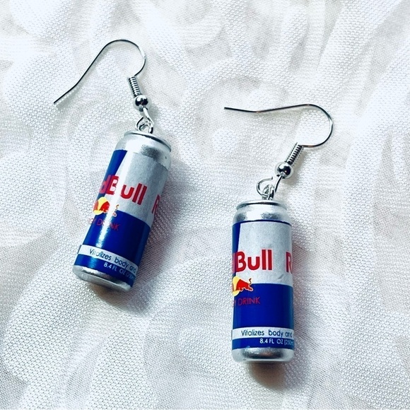 NWT Red Bull Energy Drink Drop Earrings - Picture 1 of 10